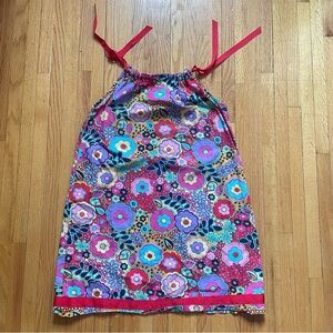 Floral Kids Top with Red Accents
